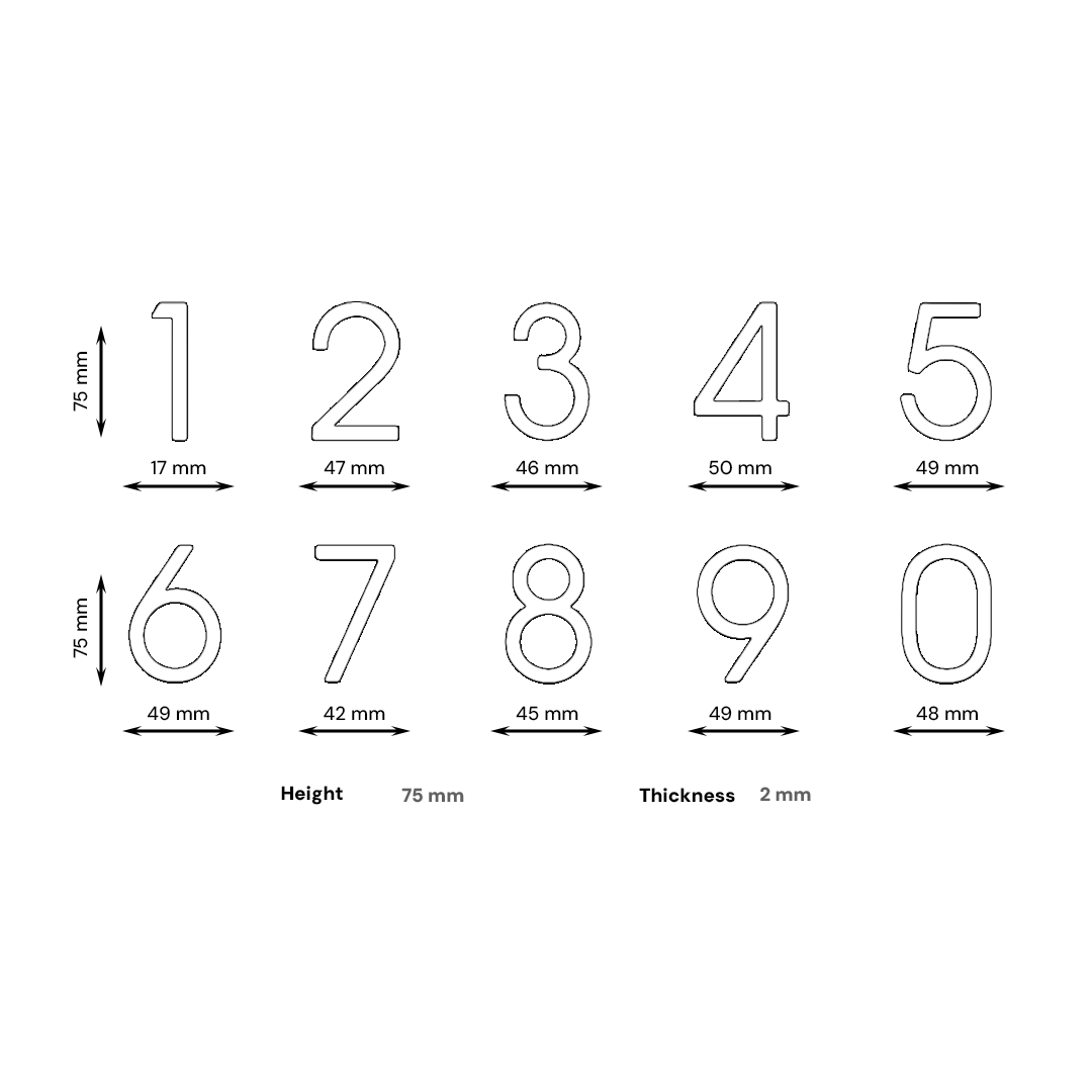 White 3 Inch Numbers Stick On - 3