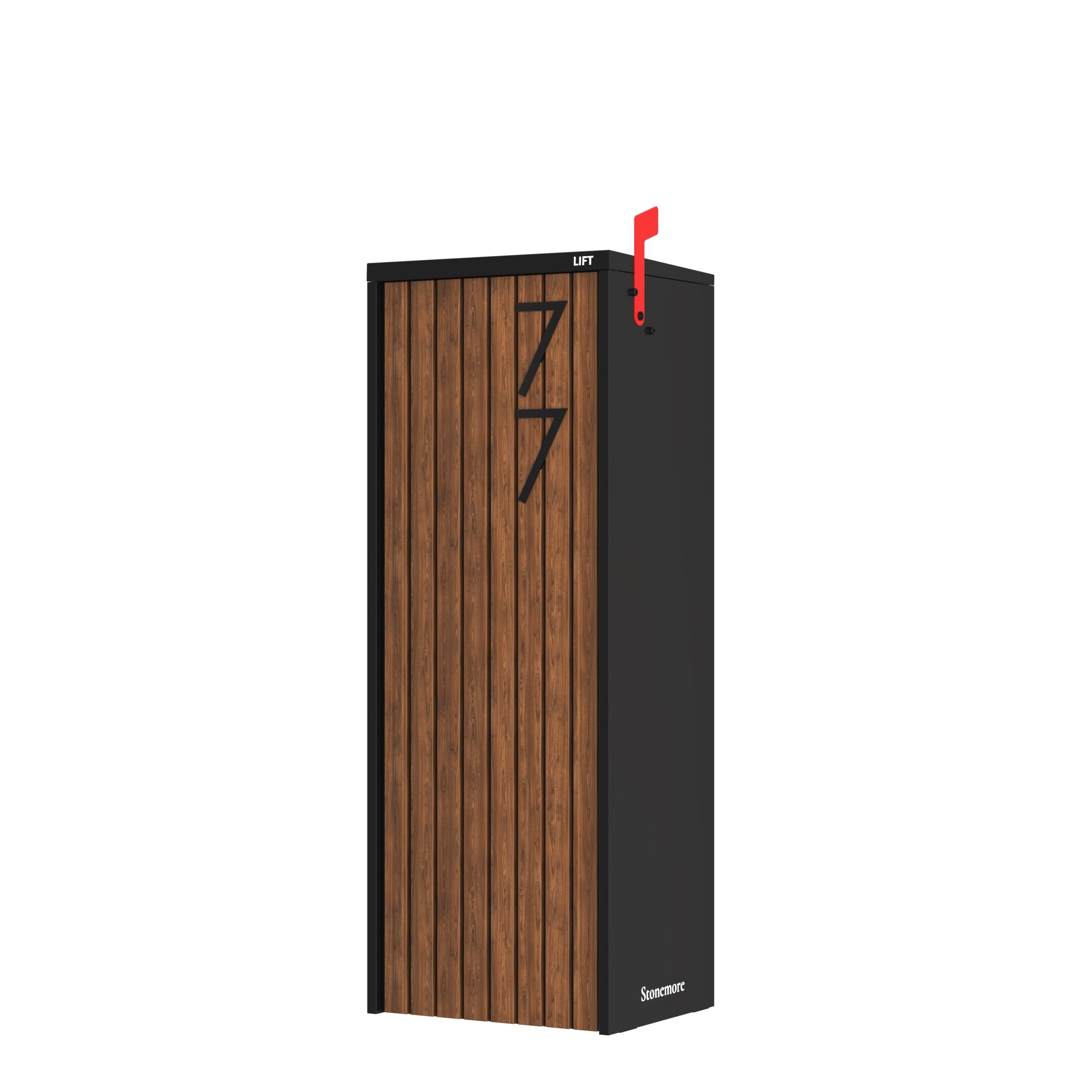 Stick On - 5" Black Slim Galvanized Steel Number