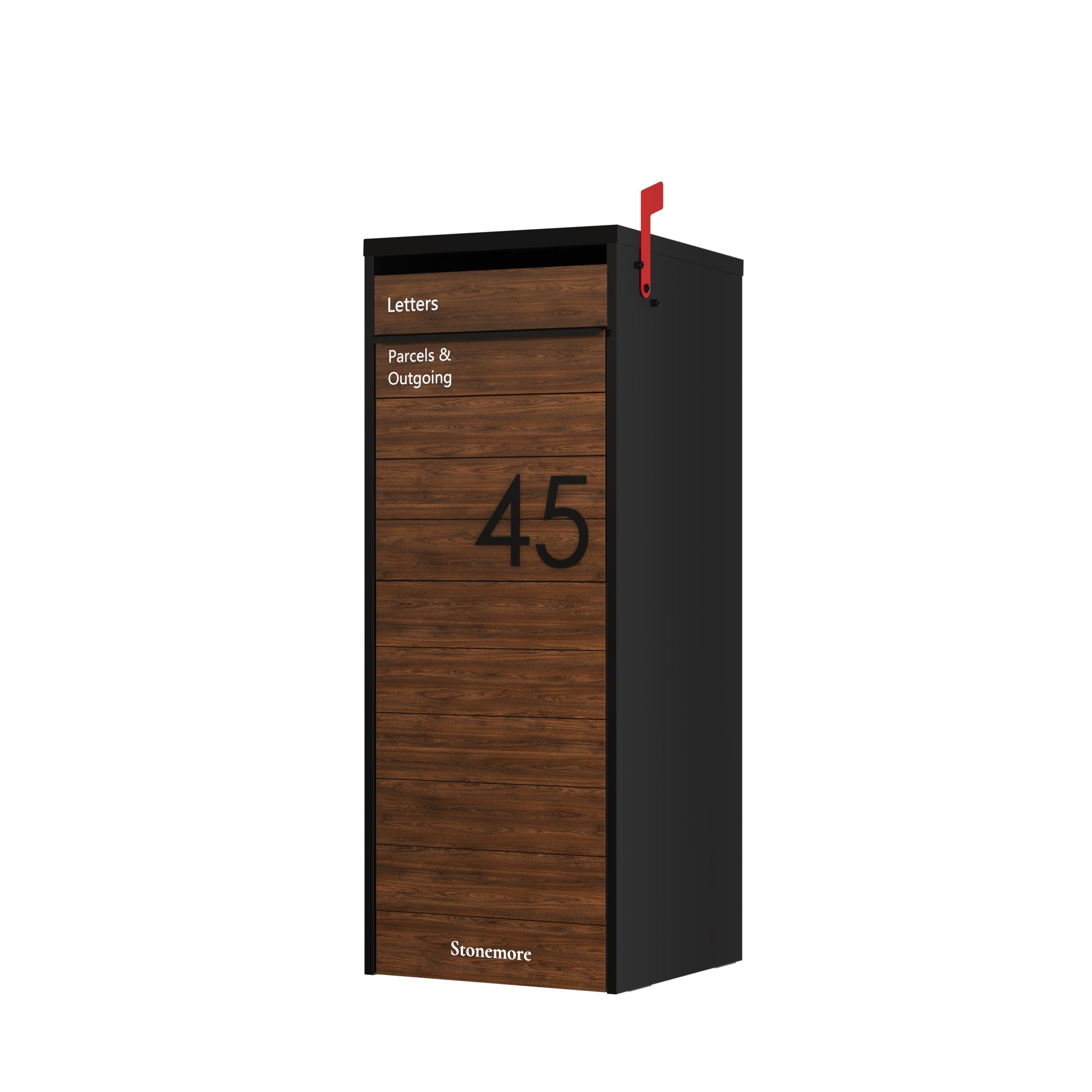 Stick On - 5" Black Slim Galvanized Steel Number