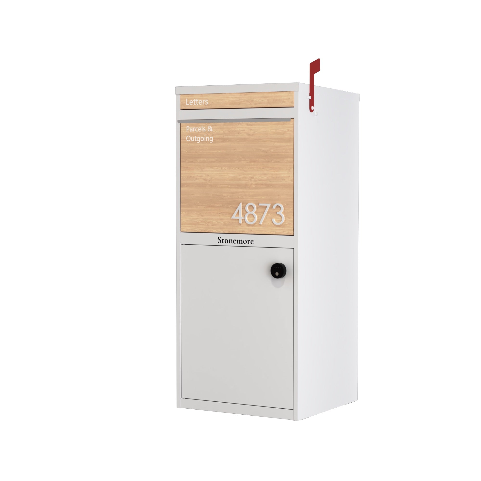 Stick On - 2" White Medium Galvanized Steel Number